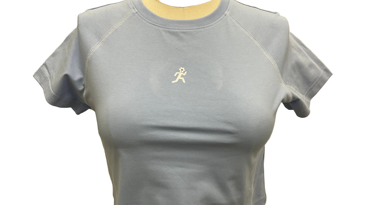 AMOP Logo Womens Crop (Baby Blue)